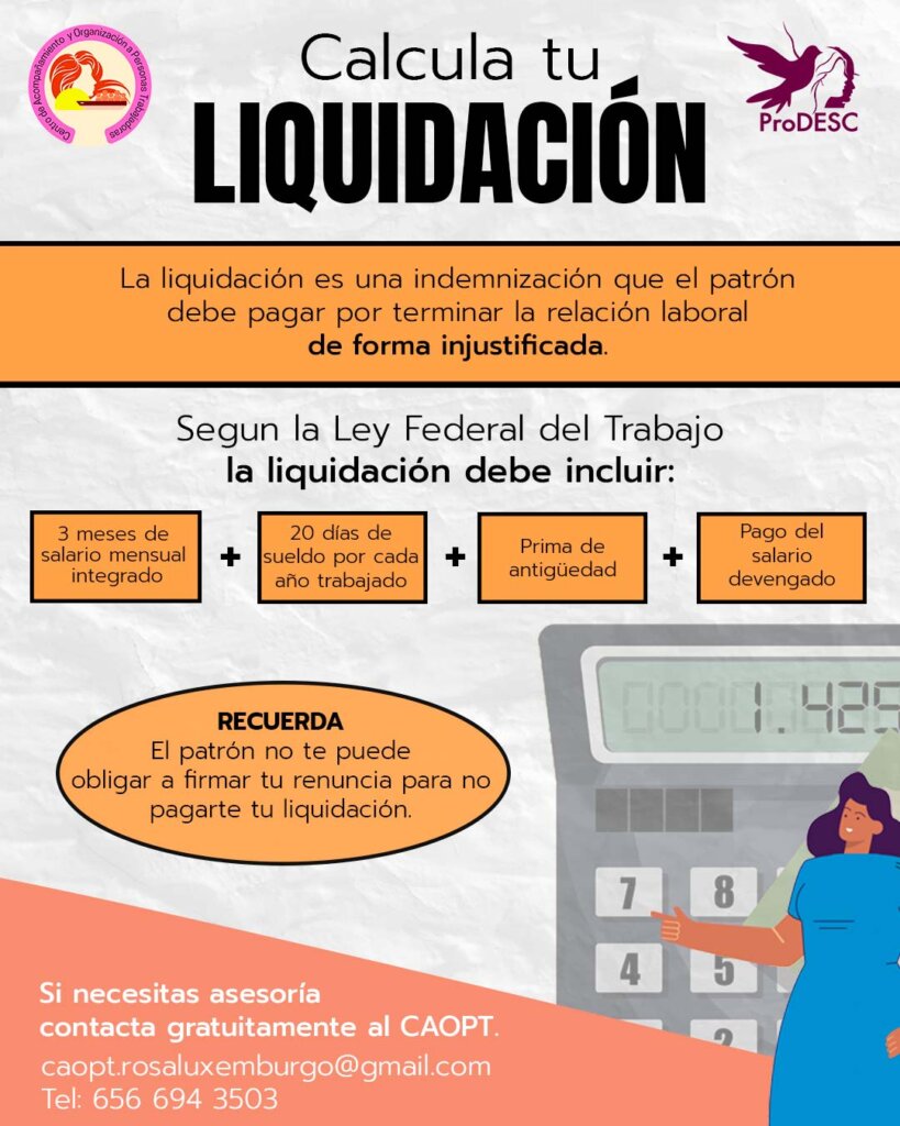 Instructivo Para Calcular Tu Pago Ante Un Despido ProDESC