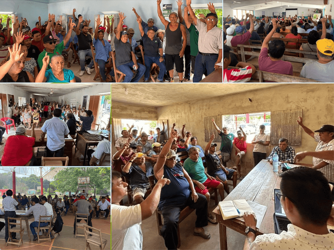 Asambleas de las comunidades de Bulukax, Dziuché, Kantemoc, La Presumida y Santa Gertrudis.